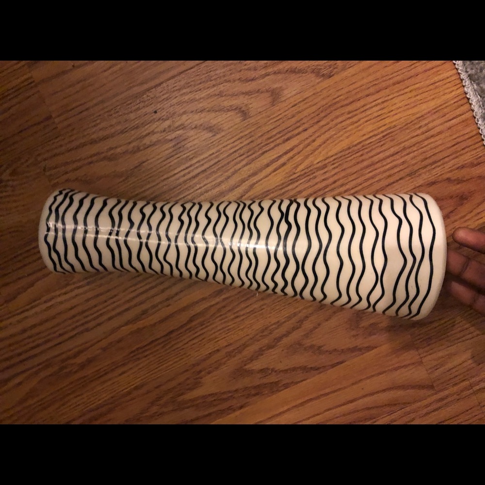 White and black Ink Vase